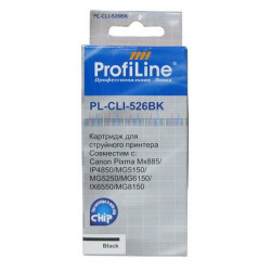 Картридж ProfiLine CLI-526BK с чипом Black водный совместимый