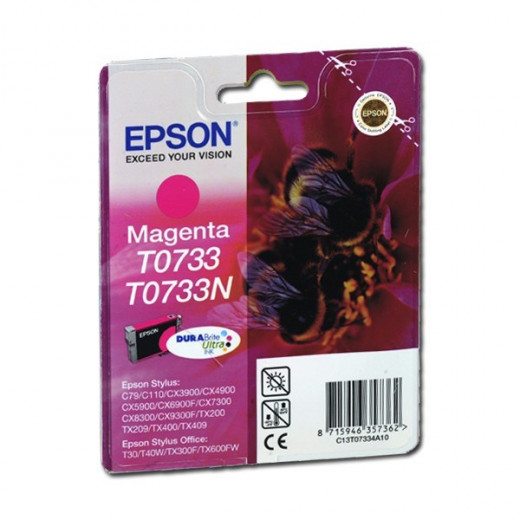 Картридж Epson T0733N Magenta водный