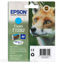 Картридж Epson T1282 Cyan пигментный оригинальный